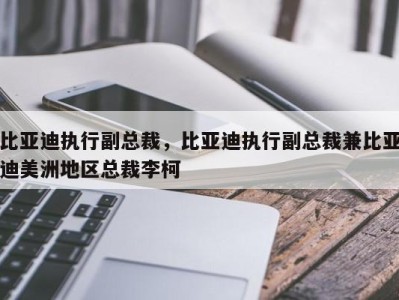 比亚迪执行副总裁,比亚迪执行副总裁兼比亚迪美洲地区总裁李柯