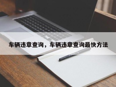 车辆违章查询,车辆违章查询最快方法
